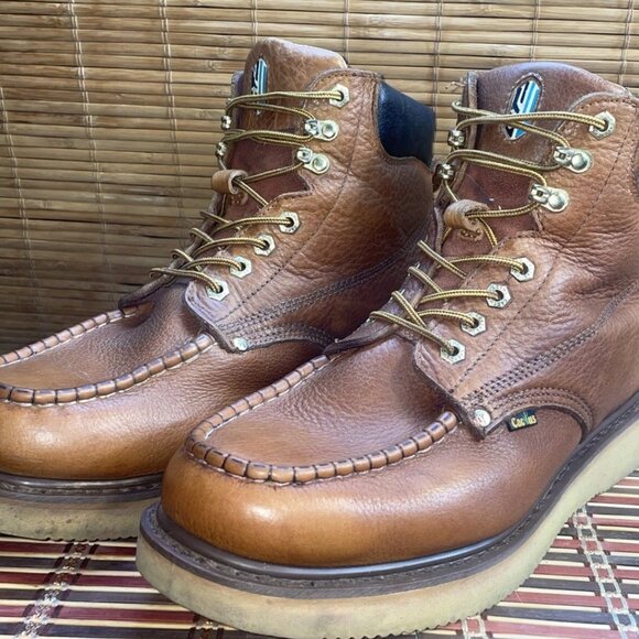 CACTUS 622M Moc-Toe  Men’s Size 12 Tan Goodyear Welt EV Leather Work Boots main image 7